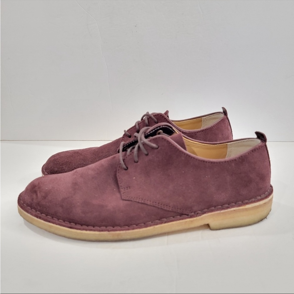 Clarks men’s dress shoes suede maroon